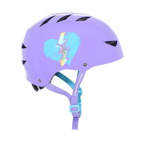 LittleMissMatched® Purple Hologram Youth Multi-Sport Helmet | Helmet for Kids Ages 8+