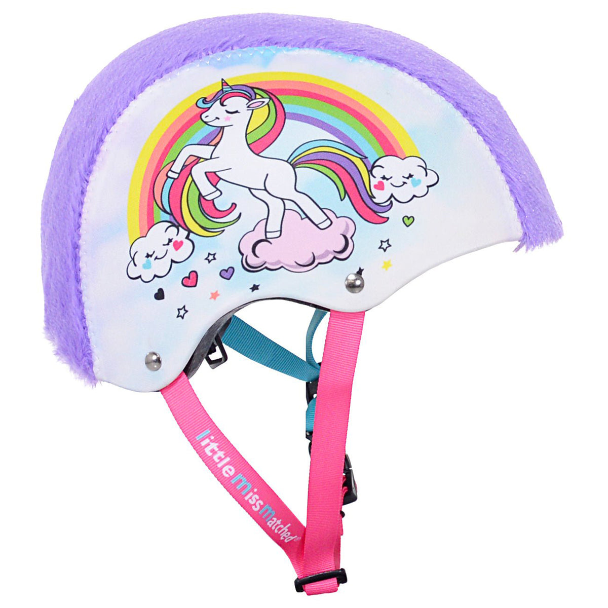 LittleMissMatched® Furrr-Tastic Unicorn Child Multi-Sport Helmet | Helmet for Kids Ages 5+