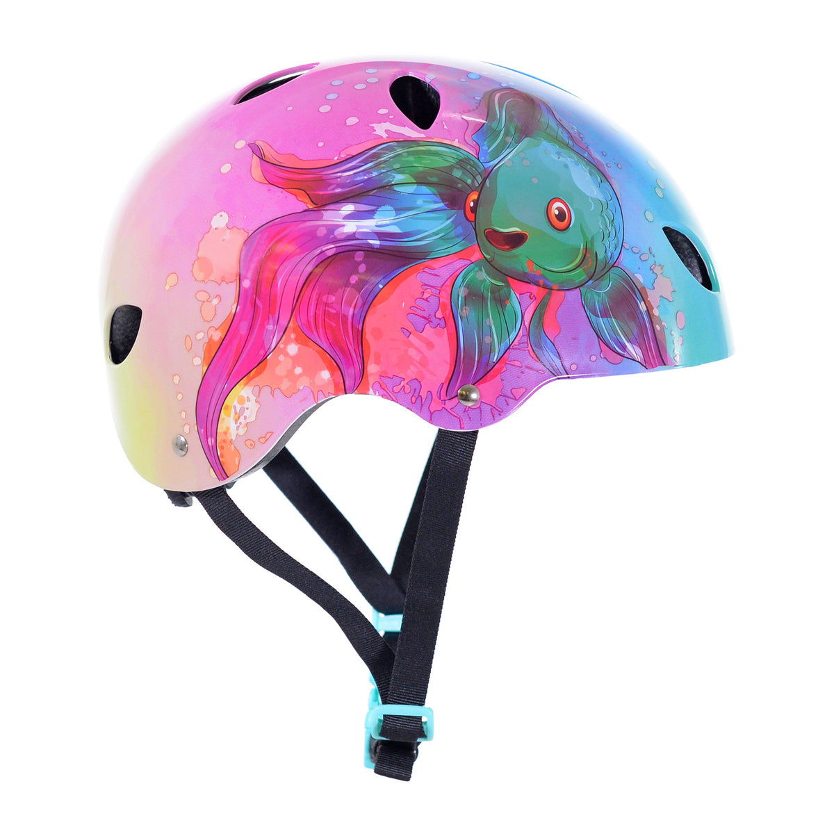 Kent Rainbow Fish Youth Multi-Sport Helmet | Helmet for Kids Ages 8+