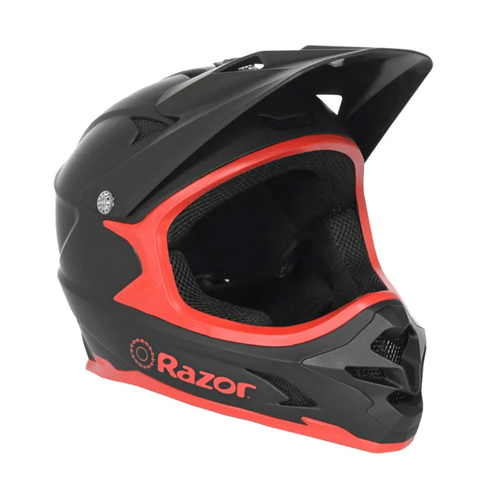 bike helmet pad razor Razor® Black/Red Full Face Youth Multi-Sport patagonia Atom 8L sling product-same___ This Razor Magenta Glitter Size:1 1/4 oz - 4.25