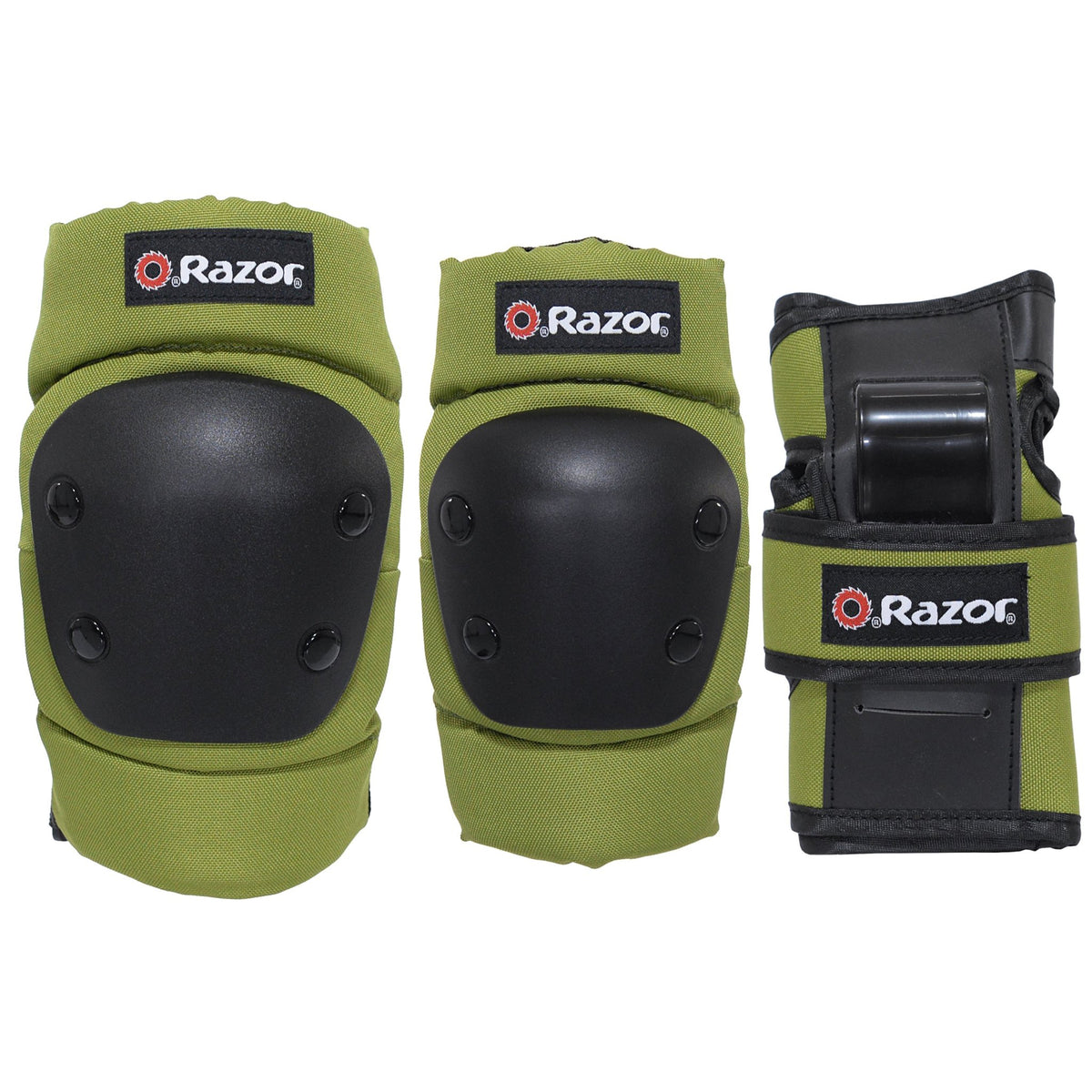 Razor® Olive Green Youth Multi-Sport Pad Set | Pad Set for Kids Ages 8+