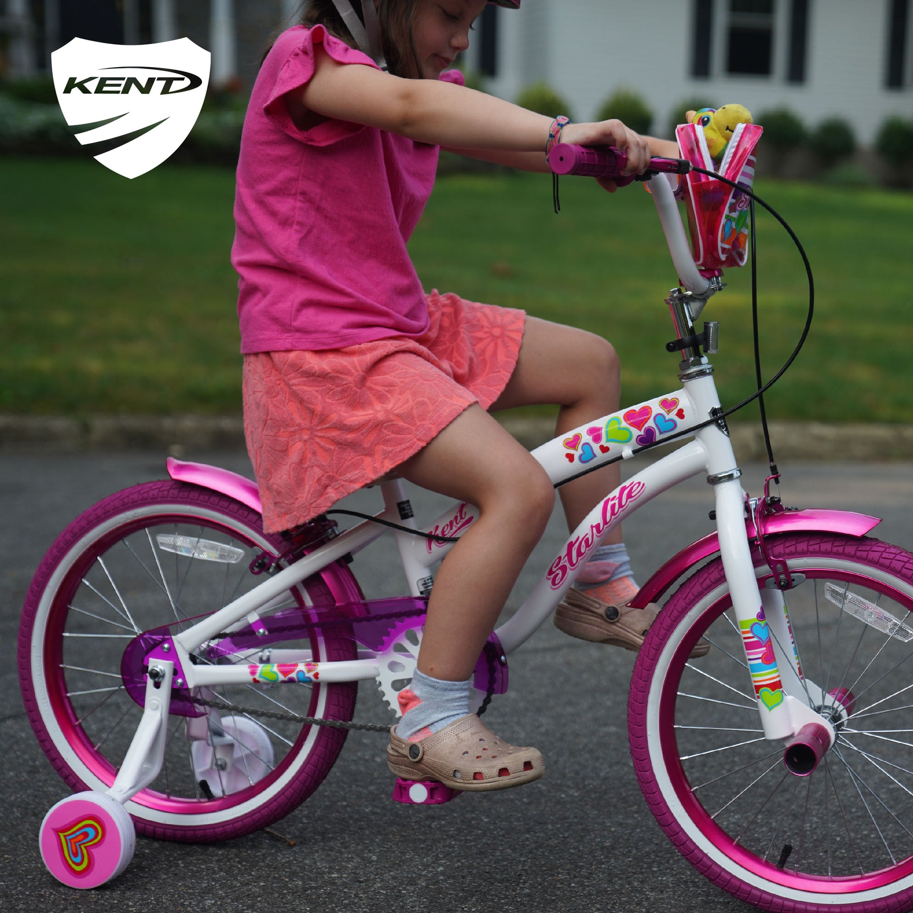 Girls bikes with training wheels on sale