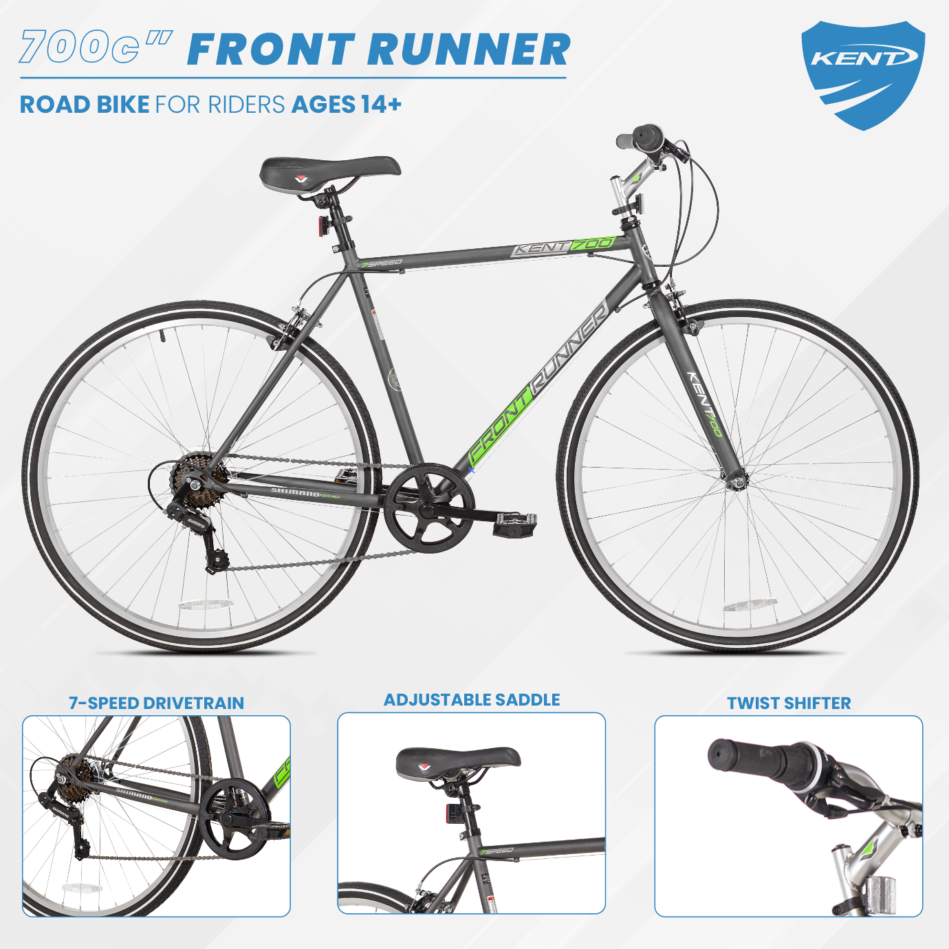 700c Kent Front Runner | Commuter Bike for Adults Ages 14+ 700c Kent Front Runner | Commuter Bike for Adults Ages 14+