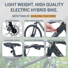 700c Vitesse Flare | Electric Hybrid Bike for Adults Ages 14+