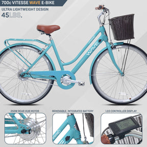 700c Vitesse Wave | Electric Cruiser Bike for Women Ages 14+