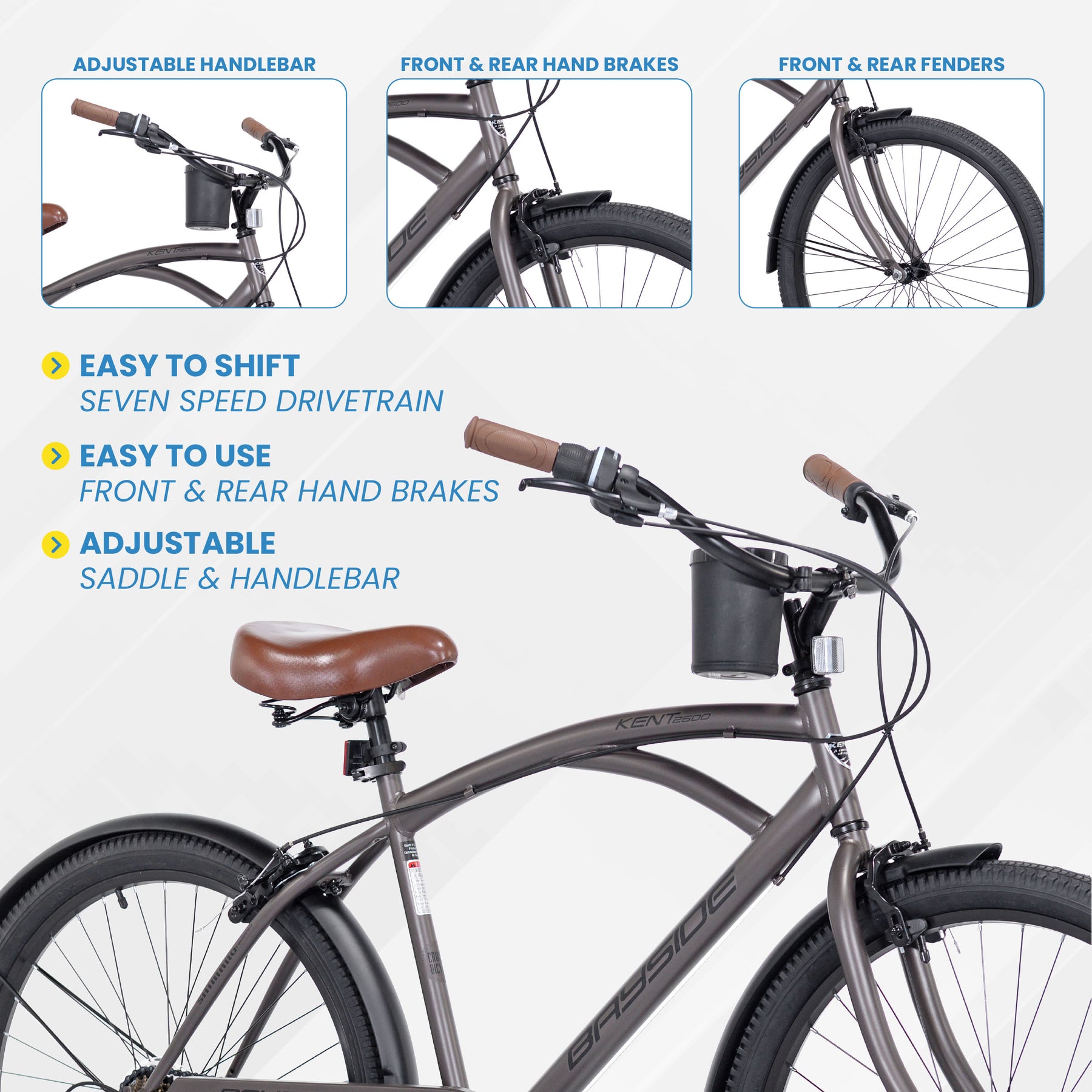 26 Kent Bayside Cruiser Bike for Men Ages 13