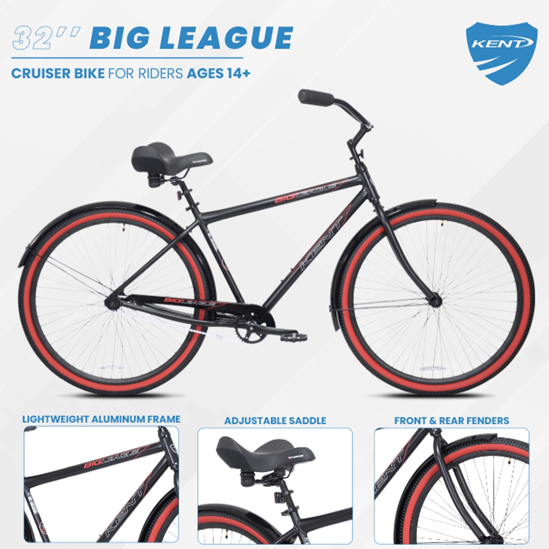 32'' Big League | Cruiser Bike for Men Ages 14+