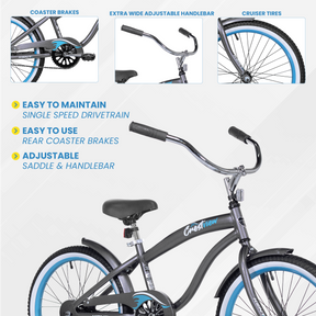 20" Kent Crestview | Cruiser Bike for Kids Ages 7-13