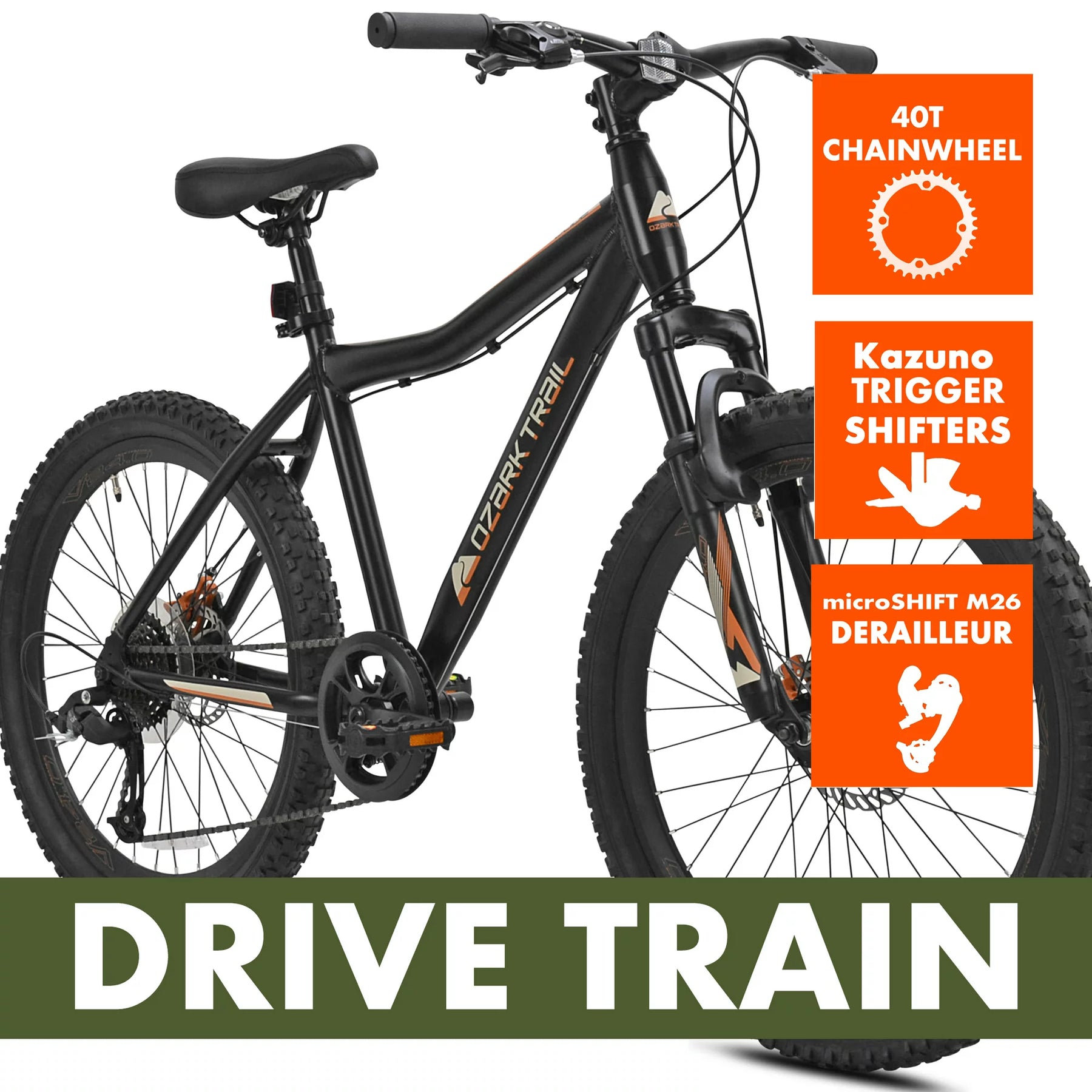 24" Ozark Trail® Glide | Mountain Bike for Kids Ages 8+