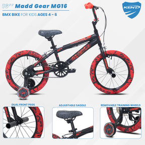 madd gear 20-inch boy's freestyle bmx bicycle 16" Madd Gear® MG16