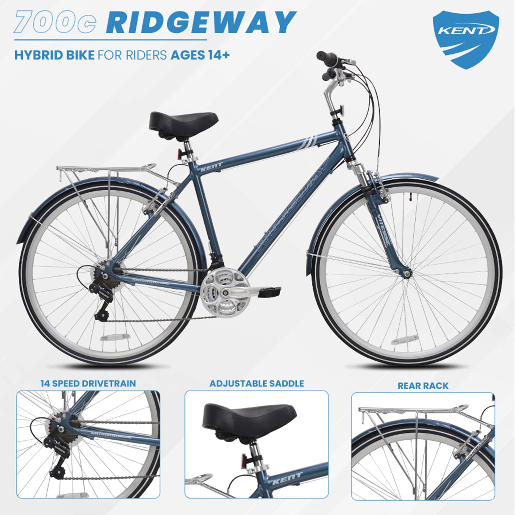 Kent men's 700c retro hybrid bike sale