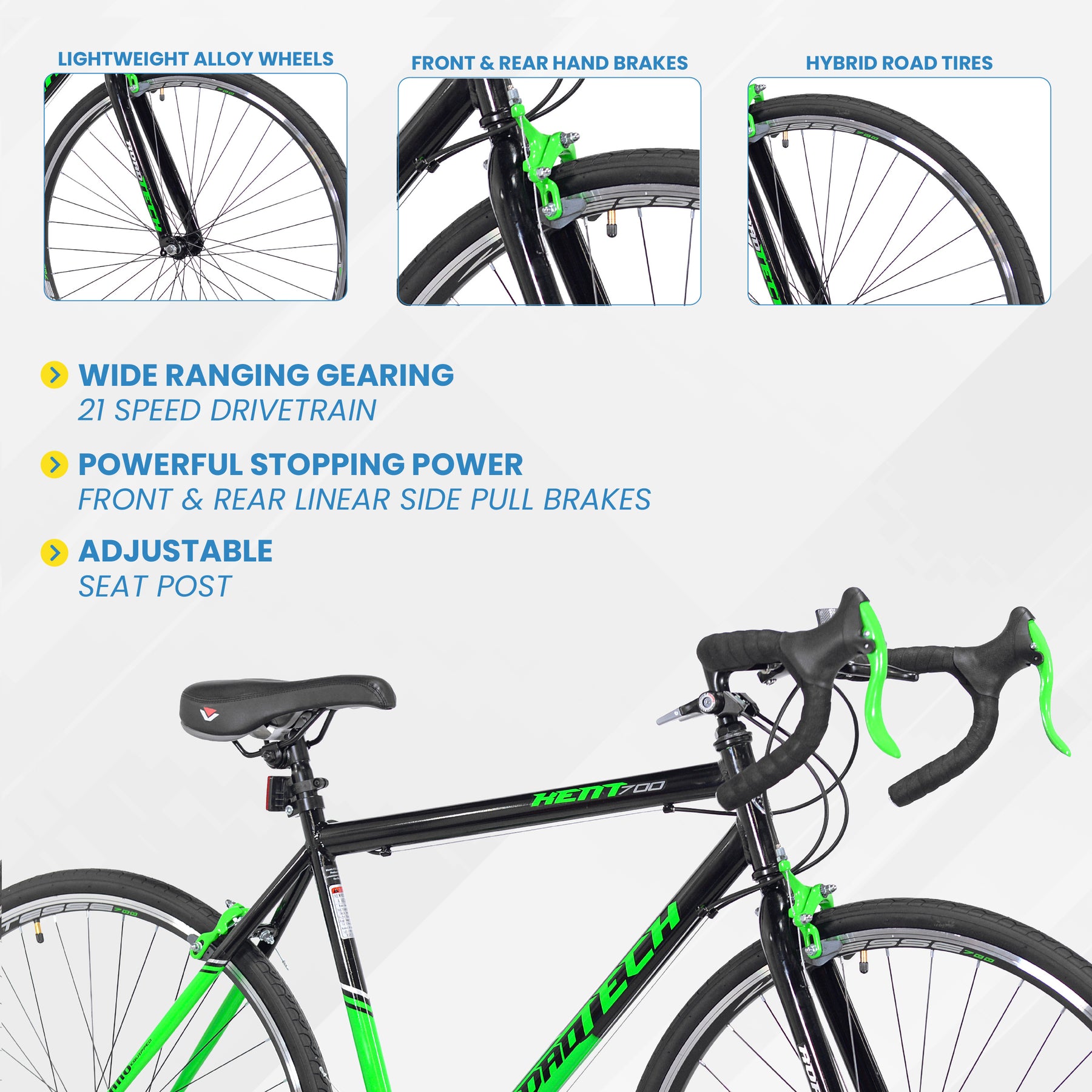 700c Kent Road Tech | Road Bike for Men Ages 14+