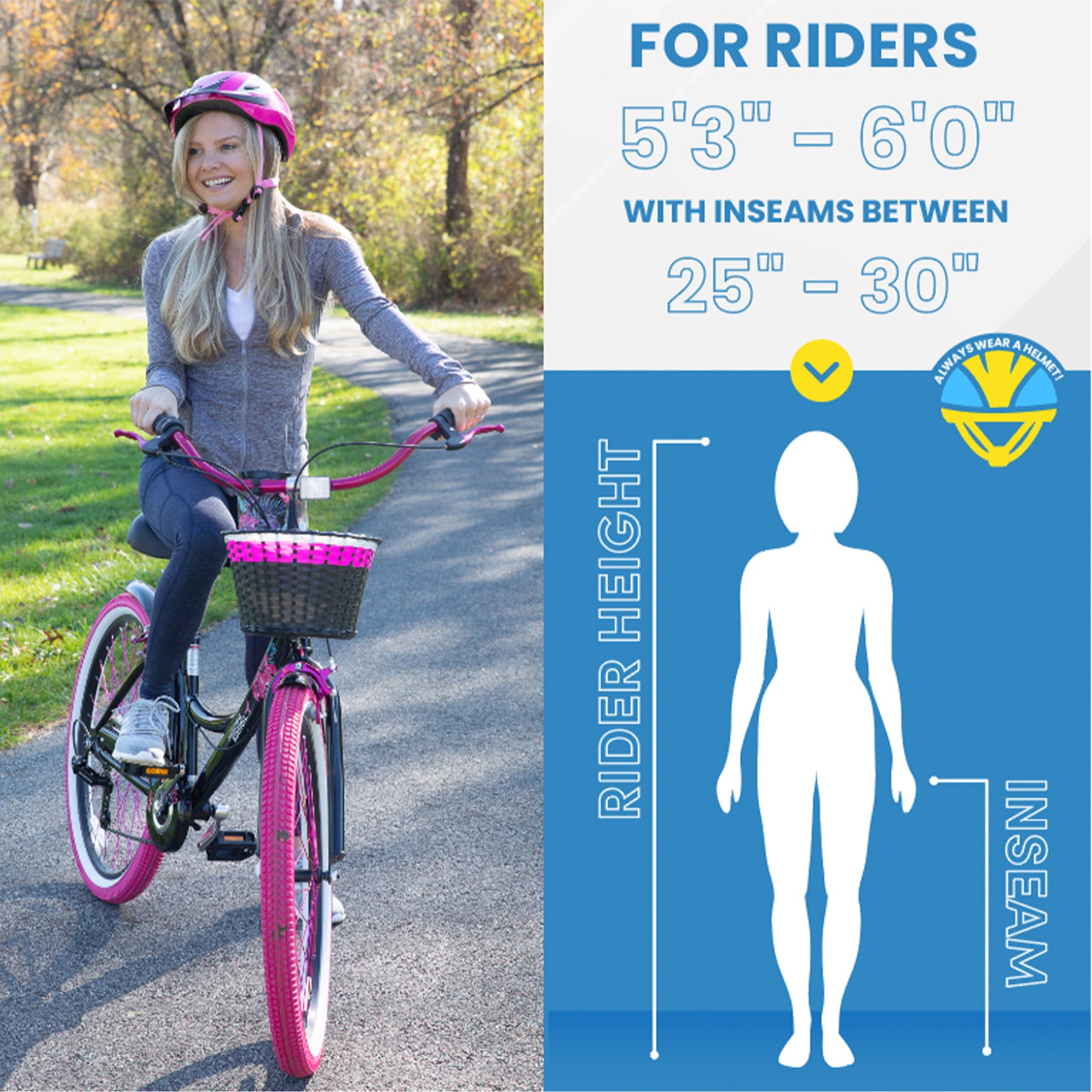 26" Susan G. Komen® Floral | Cruiser Bike for Women Ages 13+