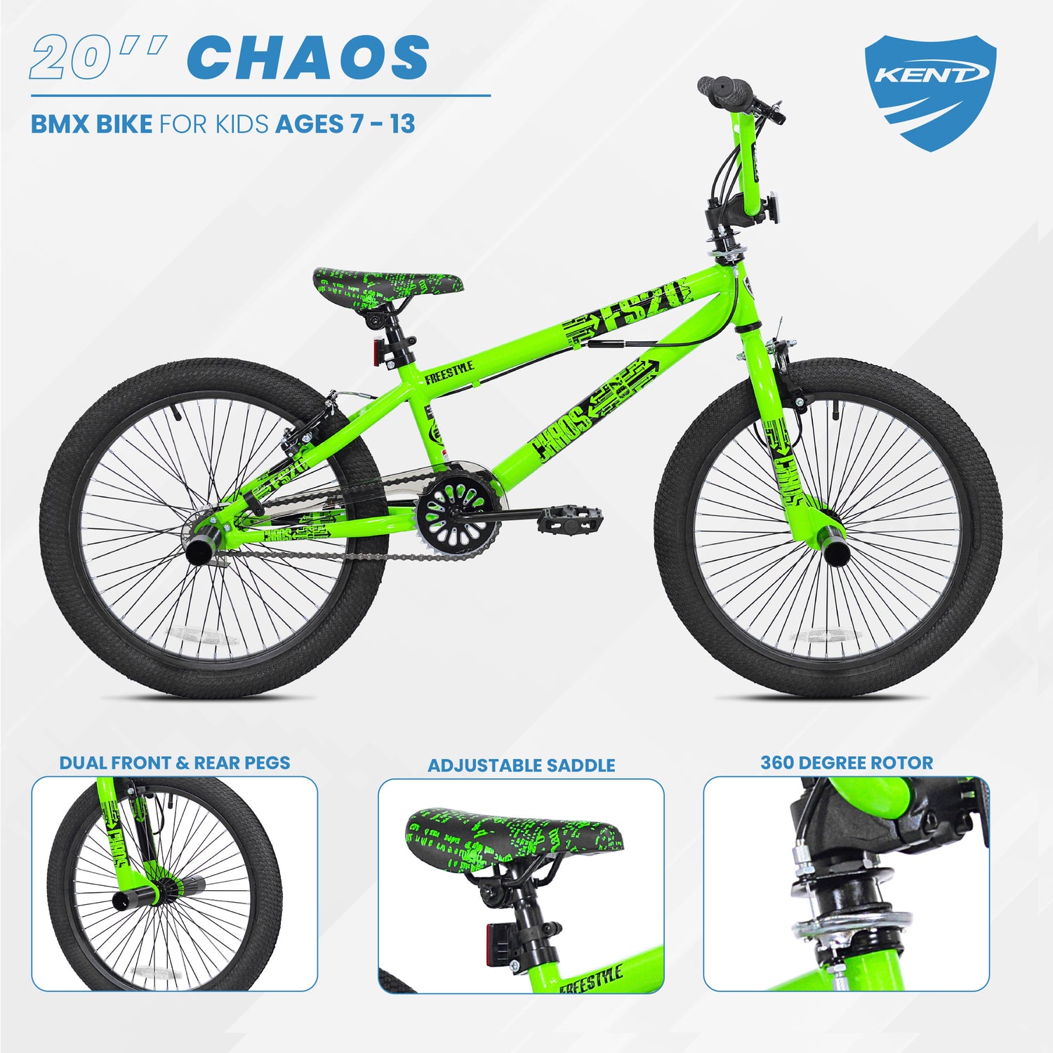 Green Next Next Chaos Fs20 Kent 20 Inch Bmx Green And Black Fs20