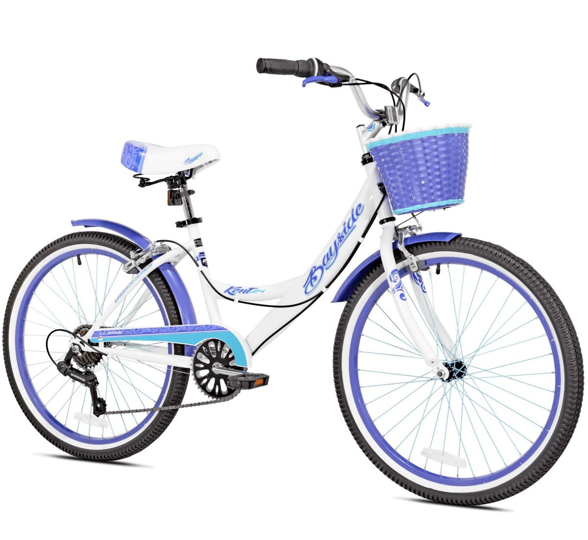 Kent Tiki Bay 20-Inch Kids Cruiser Bike With Basket - Fun Tropical Style Ride