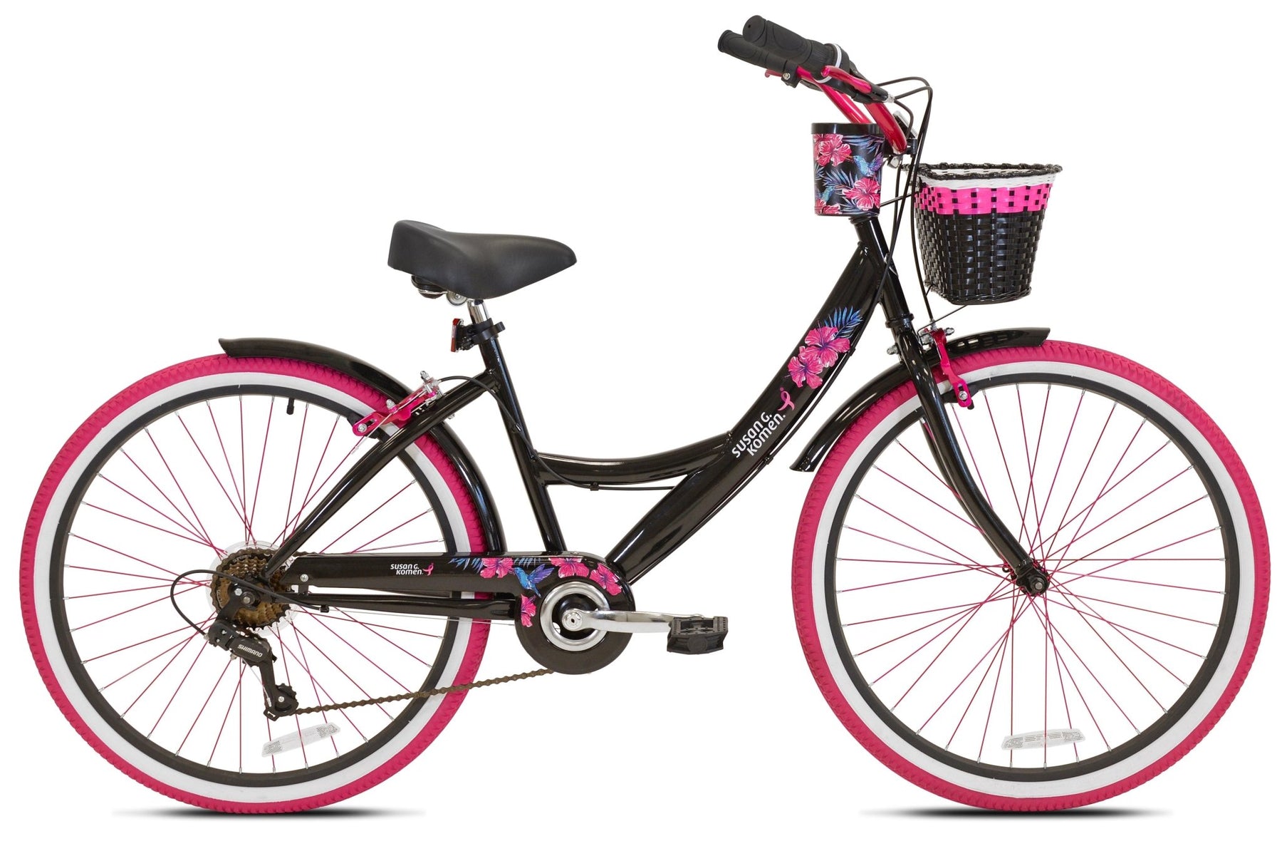 26" Susan G. Komen® Floral | Women's Cruiser Bike for Ages 13+