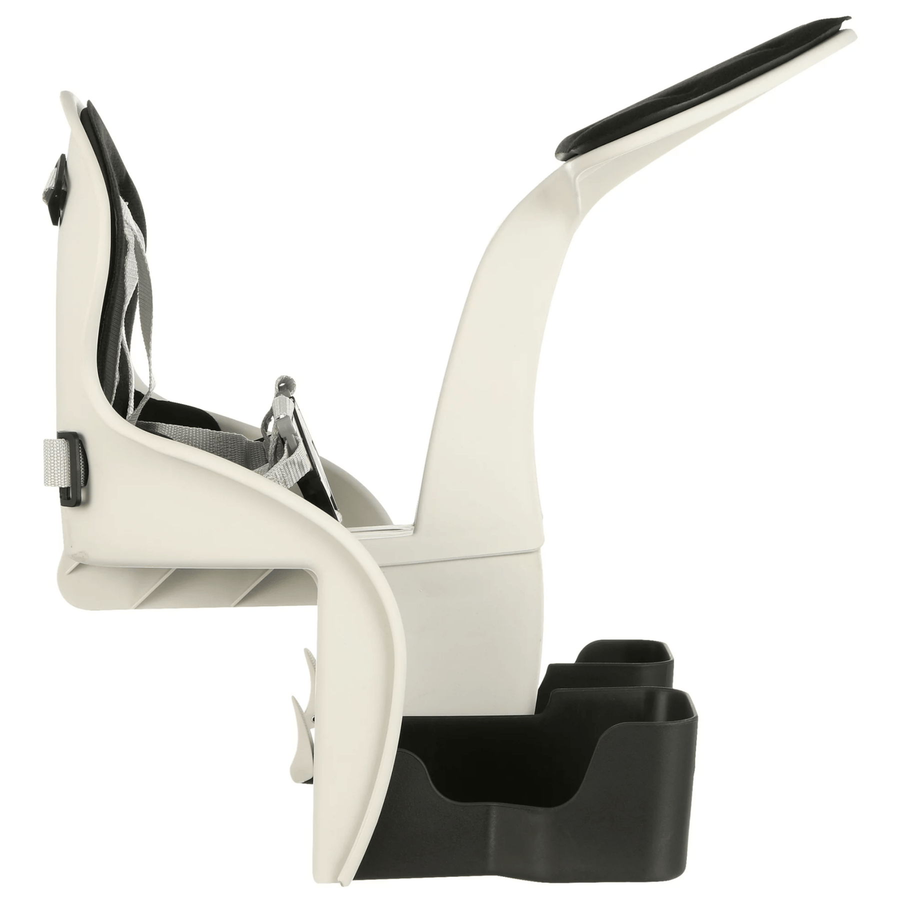 Center mounted clearance child bike seat